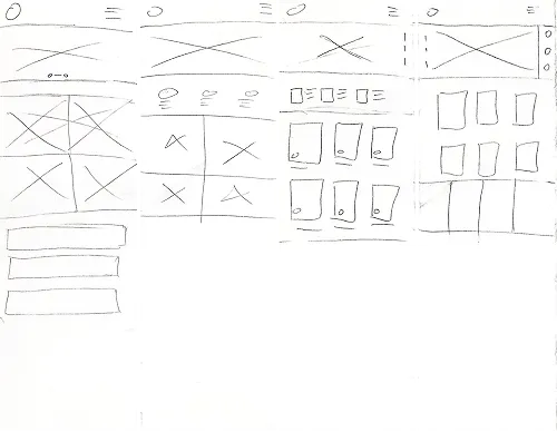 Dawn Journal's wireframes