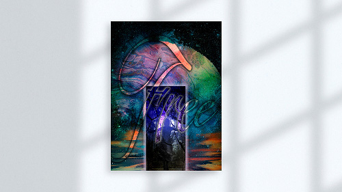 poster mockup of the 'Free' composition