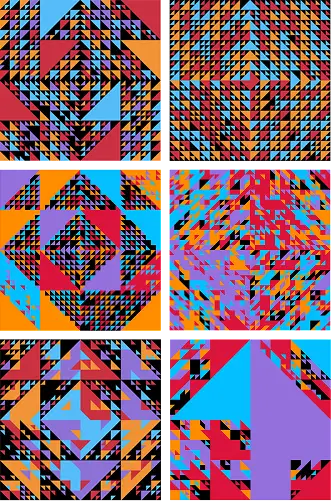 Examples of generative art compositions